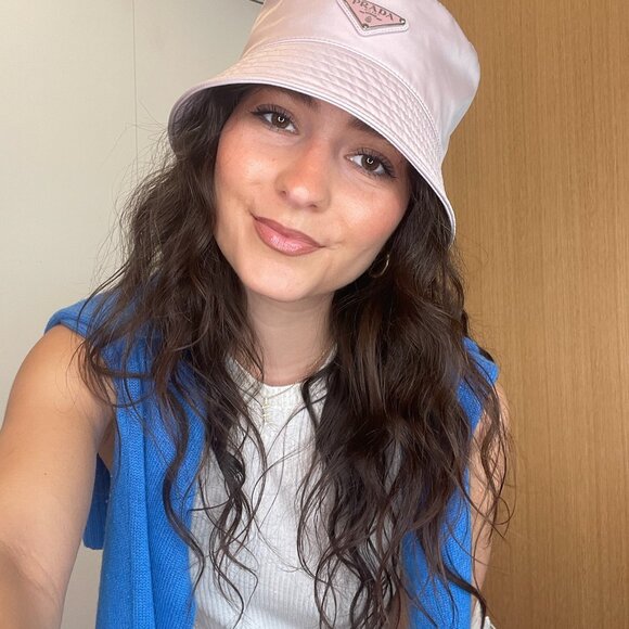 Prada Pink Nylon Logo Hat - Picture 5 of 6